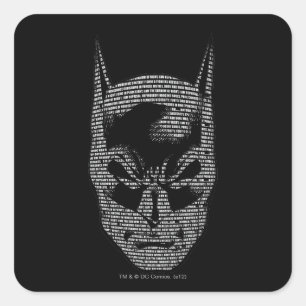 Batman Head Mantra Quadratischer Aufkleber