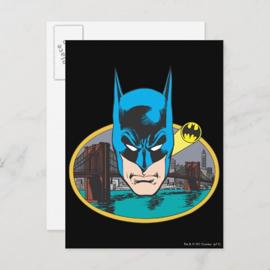 Batman Head Postkarte (Vorne/Hinten)