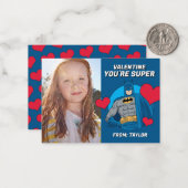 Batman Hearts | Zum Valentinstag Mitteilungskarte (Vorderseite/Rückseite Beispiel)