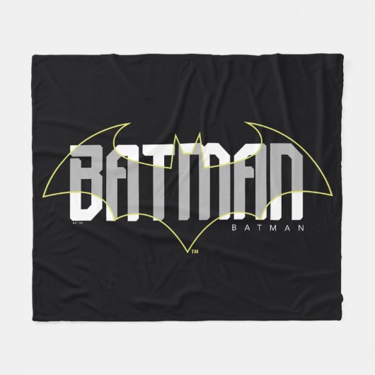 Batman Hi-Tech Name Grafik Fleecedecke (Vorderseite (Horizontal))