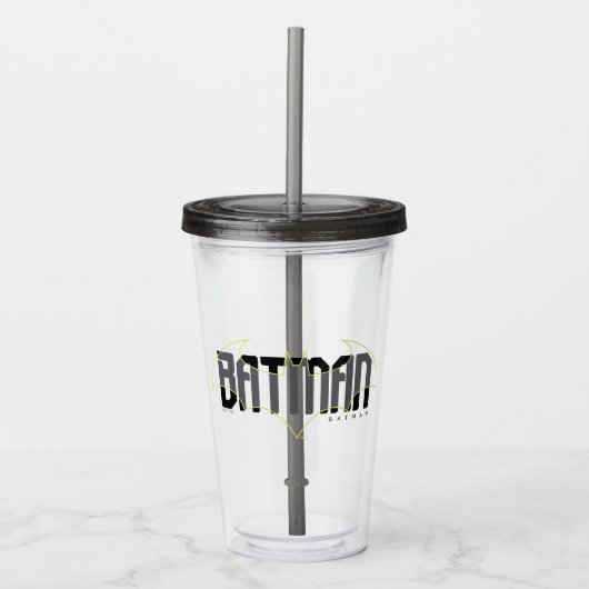 Batman Hi-Tech Name Graphic Acryltrinkbecher (Vorderseite)