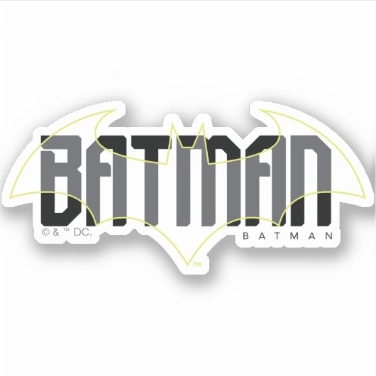 Batman Hi-Tech Name Graphic Aufkleber (Vorderseite)
