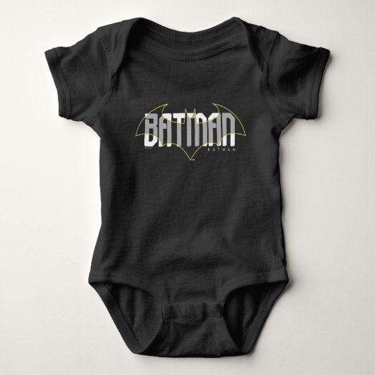 Batman Hi-Tech Name Graphic Baby Strampler (Vorderseite)