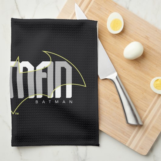 Batman Hi-Tech Name Graphic Geschirrtuch (Viertel Falte)