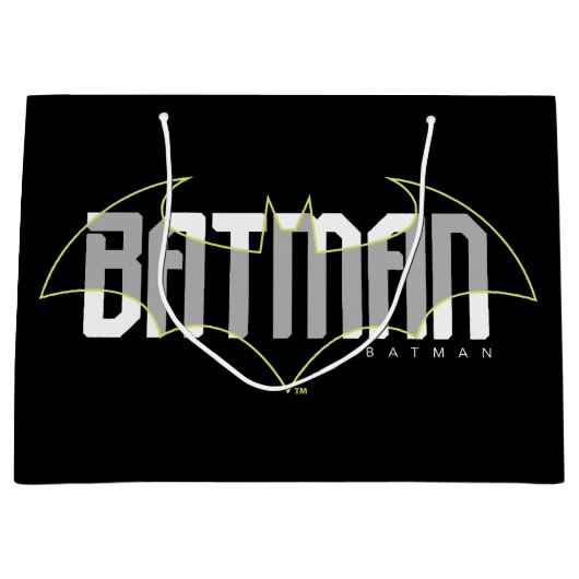 Batman Hi-Tech Name Graphic Große Geschenktüte (Vorderseite)