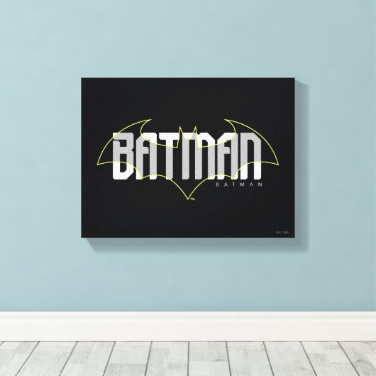 Batman Hi-Tech Name Graphic Leinwanddruck (Insitu (Holzboden))