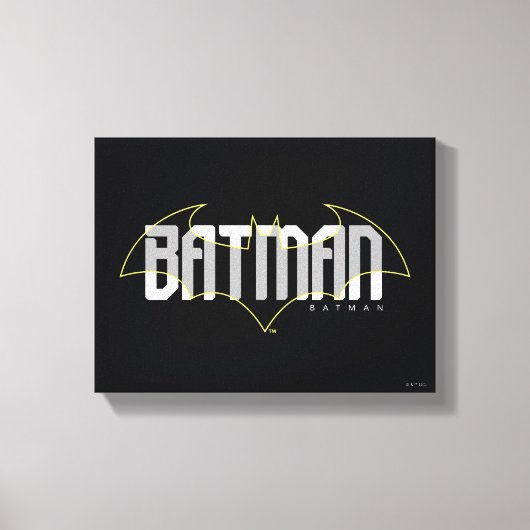Batman Hi-Tech Name Graphic Leinwanddruck (Vorderseite)