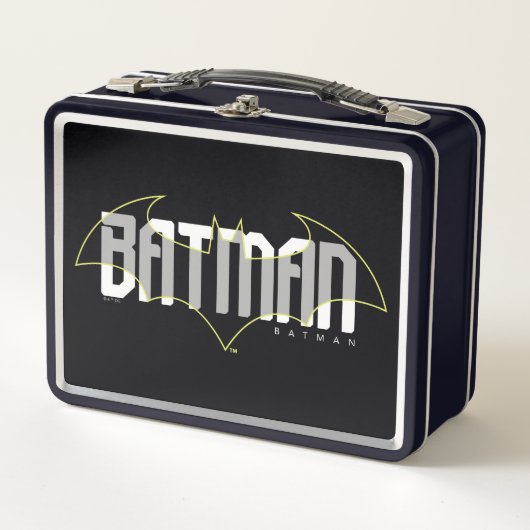 Batman Hi-Tech Name Graphic Metall Brotdose (Vorderseite)