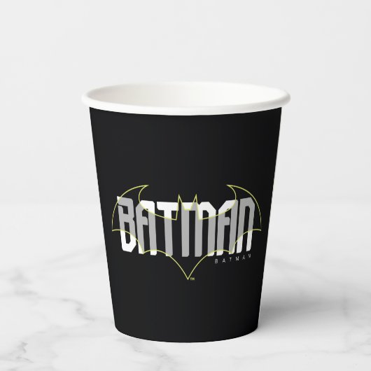 Batman Hi-Tech Name Graphic Pappbecher (Rückseite)