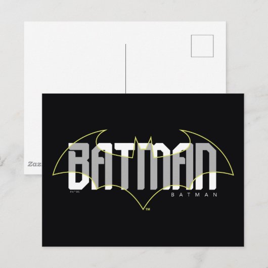 Batman Hi-Tech Name Graphic Postkarte (Vorne/Hinten)
