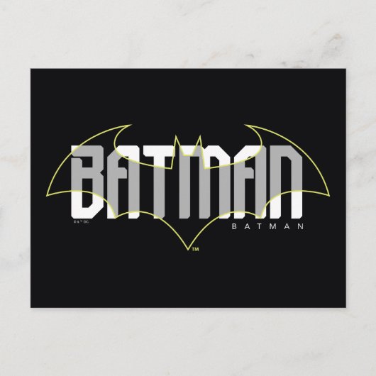 Batman Hi-Tech Name Graphic Postkarte (Vorderseite)