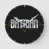 Batman Hi-Tech Name Graphic Runde Wanduhr (Vorderseite)