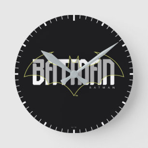 Batman Hi-Tech Name Graphic Runde Wanduhr