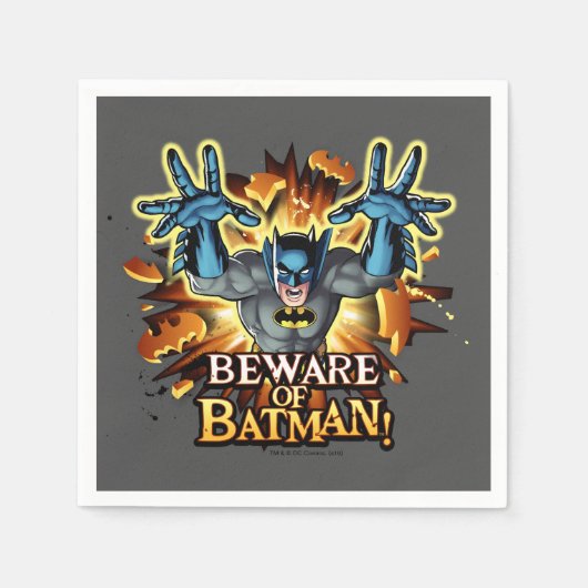 Batman | Hüte dich vor Batman Serviette (Vorderseite)