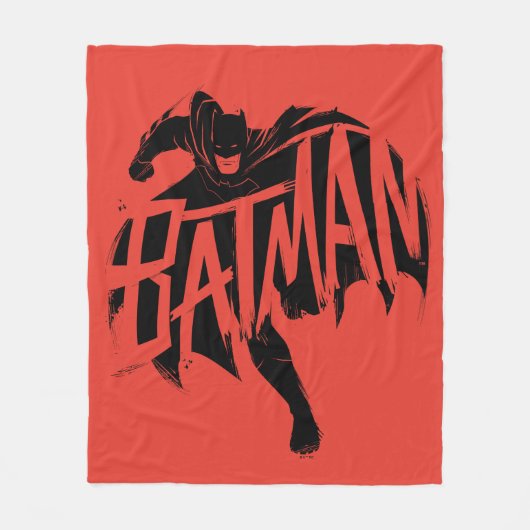 Batman Ink Brush Name Fleecedecke (Vorderseite)