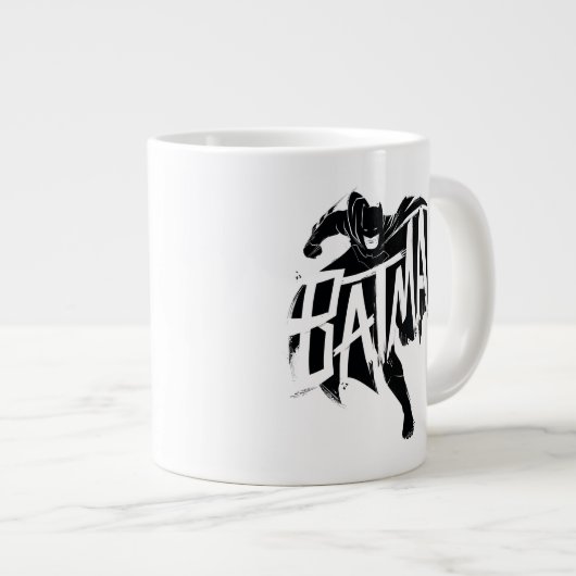Batman Ink Brush Name Jumbo-Tasse (Vorderseite Rechts)