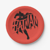 Batman Ink Brush Name Pappteller (Vorderseite)