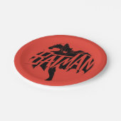 Batman Ink Brush Name Pappteller (Schrägansicht)