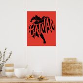 Batman Ink Brush Name Poster (Küche)