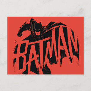 Batman Ink Brush Name Postkarte