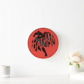 Batman Ink Brush Name Runde Wanduhr (Zuhause)