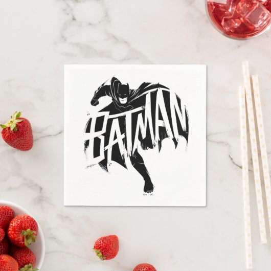 Batman Ink Brush Name Serviette (Beispiel)