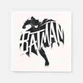 Batman Ink Brush Name Serviette (Vorderseite)