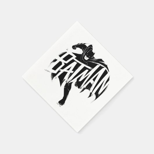 Batman Ink Brush Name Serviette (Ecke)