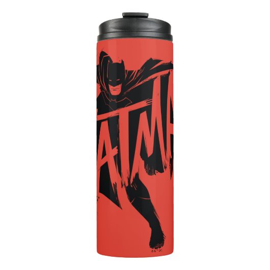 Batman Ink Brush Name Thermosbecher (Vorderseite)