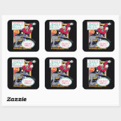 Batman | Jingle Bells, ich rieche nicht! Quadratischer Aufkleber (Blatt)