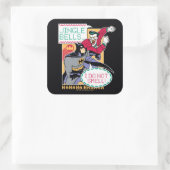 Batman | Jingle Bells, ich rieche nicht! Quadratischer Aufkleber (Tasche)