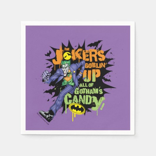 Batman | Jokers Goblin' Up Gotham's Candy Serviette (Vorderseite)