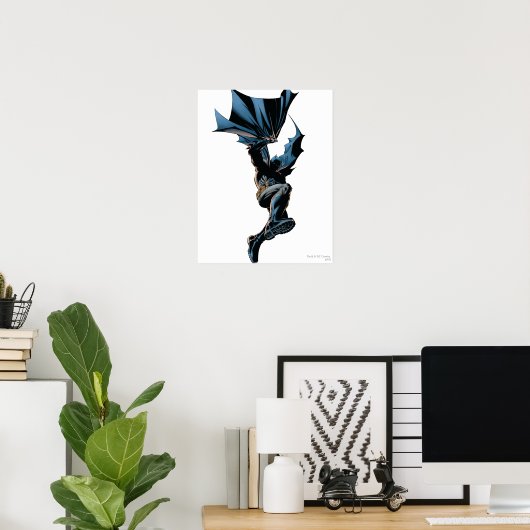 Batman Jumping Down Action Shot Poster (Heimbüro)