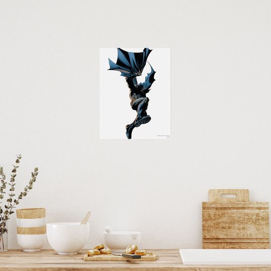 Batman Jumping Down Action Shot Poster (Küche)
