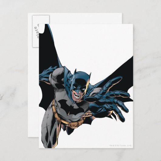 Batman Jumping Forward, Yell Postkarte (Vorne/Hinten)