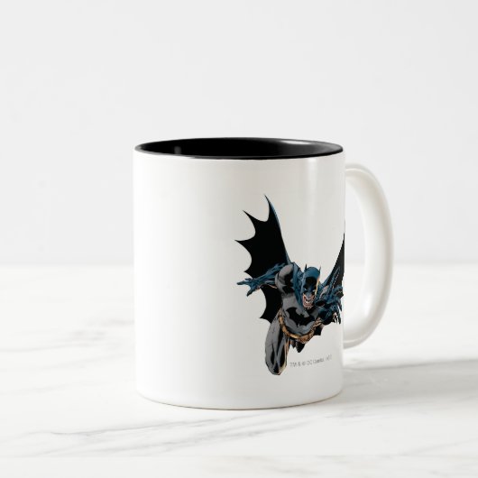 Batman Jumping Forward, Yell Zweifarbige Tasse (VorderseiteRechts)