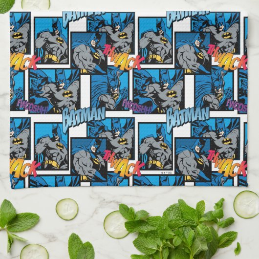 Batman Knight FX - 30A Thwack/Fwooshh Muster Geschirrtuch (Gefaltet)