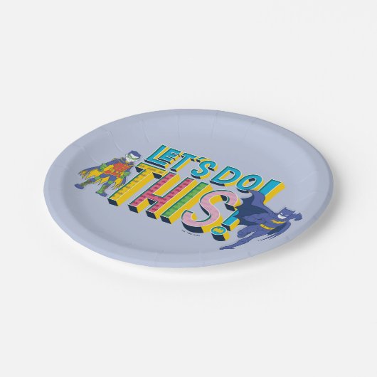 Batman | Lass uns das machen Pappteller (Schrägansicht)