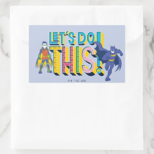 Batman | Lass uns das machen Rechteckiger Aufkleber (Tasche)