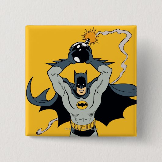 Batman läuft mit Bombe Button (Vorderseite)