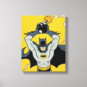 Batman läuft mit Bombe Leinwanddruck