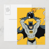 Batman läuft mit Bombe Postkarte (Vorne/Hinten)