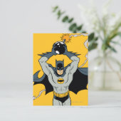 Batman läuft mit Bombe Postkarte (Stehend Vorderseite)