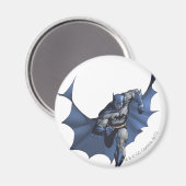 Batman läuft mit fliegendem Kap Magnet (Vorderseite/Rückseite)