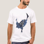 Batman läuft mit fliegendem Kap T-Shirt (Vorderseite)