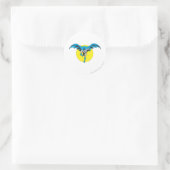 Batman läuft vorwärts runder aufkleber (Tasche)
