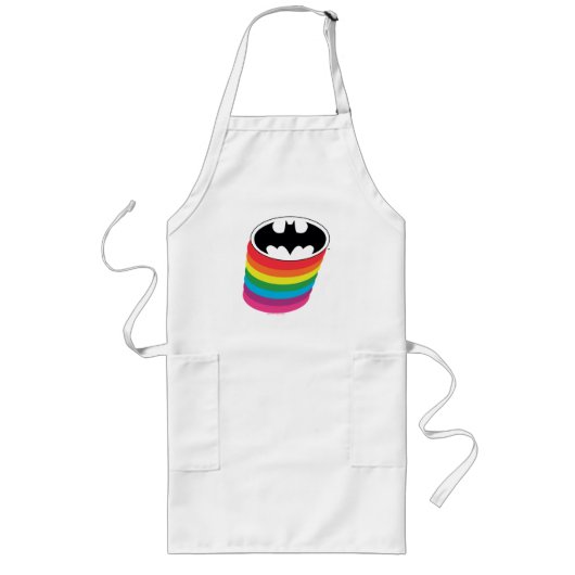 Batman Layered-Regenbogen-Logo Lange Schürze (Vorne)