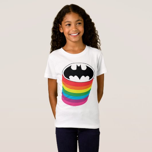 Batman-Layouts-Regenbogen-Logo T-Shirt (Vorne ganz)
