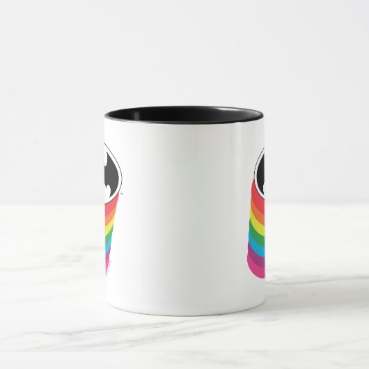 Batman-Layouts-Regenbogen-Logo Tasse (Zentrum)