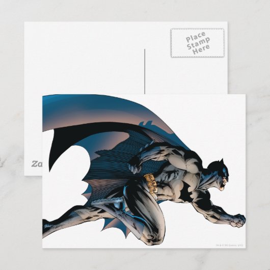 Batman Leaping Side View Postkarte (Vorne/Hinten)